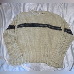Arizona vintage chest stripe chenille crewneck tan Sweater brown Stripe large